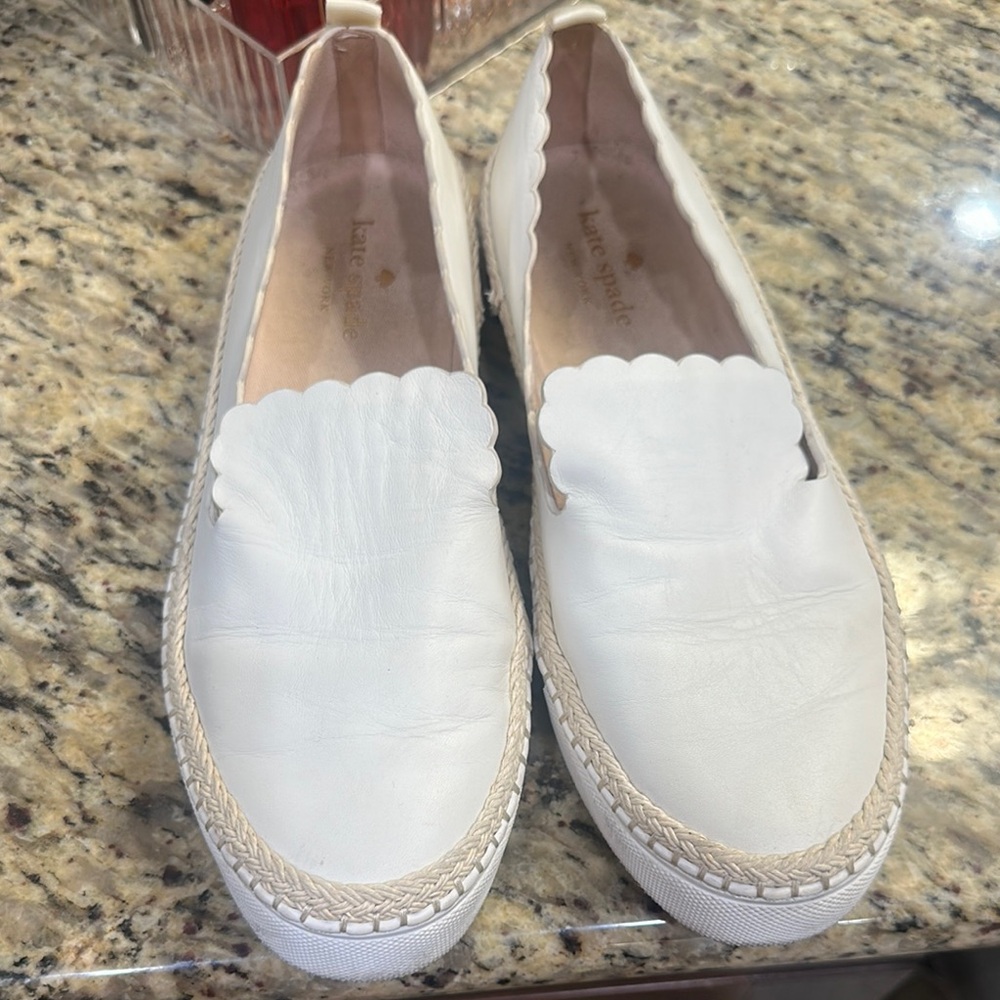 Kate Spade White Espadrille Flats